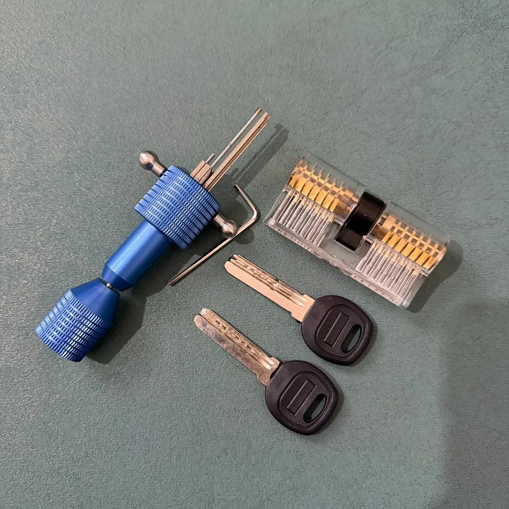 1 Set KABA MUL-78 Positive Groove AB Positioning Straight Key Decoder Locksmith Tool Professional Lock Opening Tool