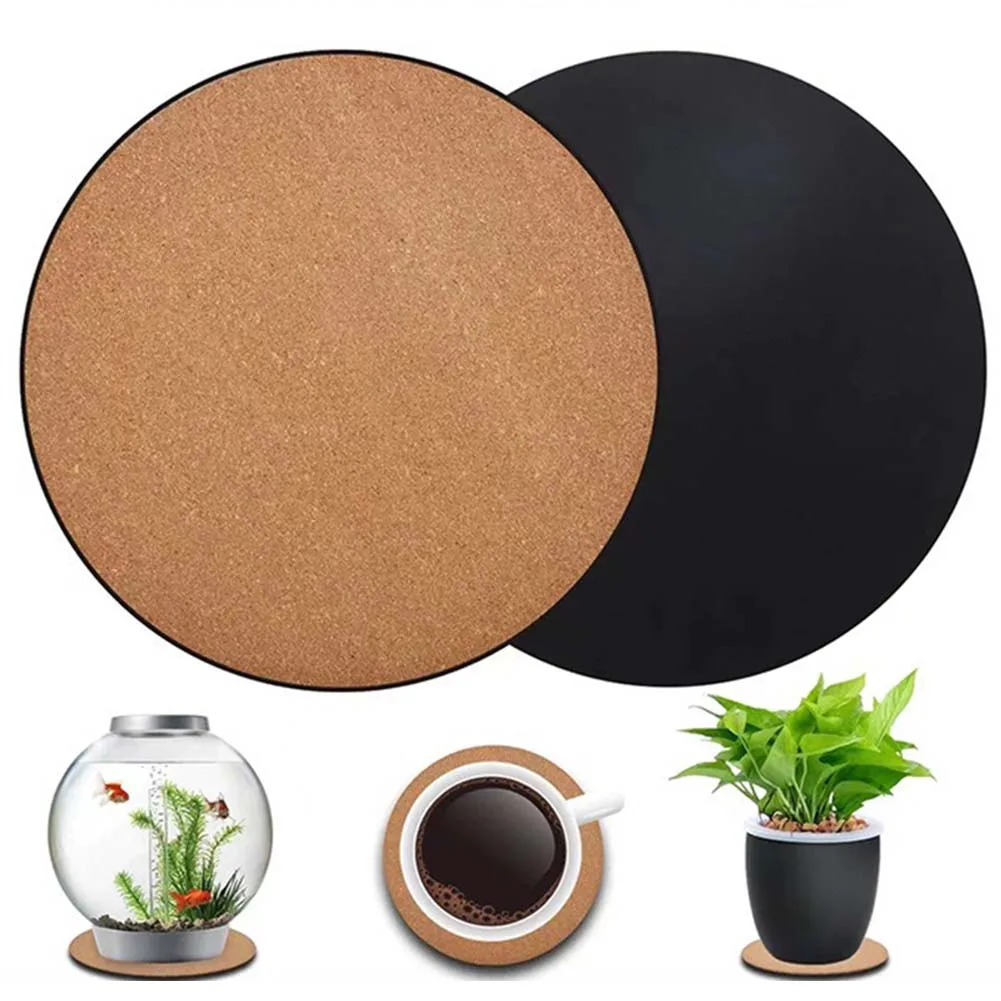 10 Pcs Natural Cork Plant Saucers Set 4 6 8 10 12 Inch Double Layer Waterproof Mat For Indoor Outdoor Flower Pot Table