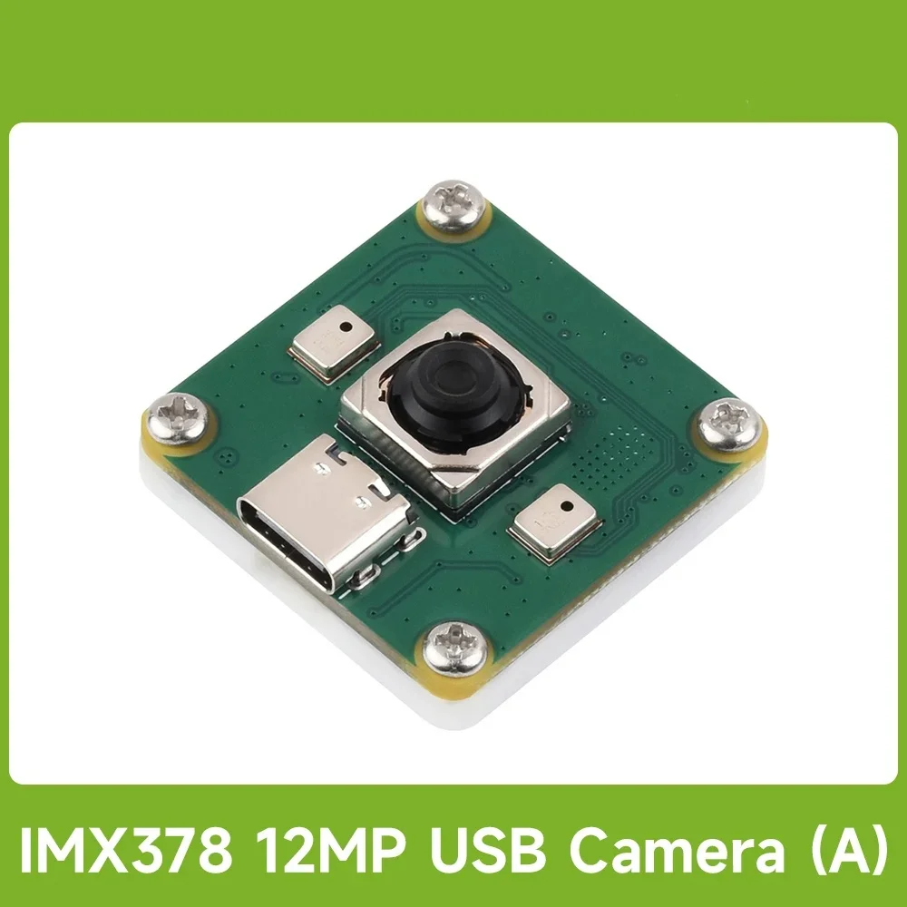 Waveshare IMX378 12MP USB Camera (A), Supports 30 FPS Output, Better Sensitivity In Low-Light Condition for Raspberry Pi 5