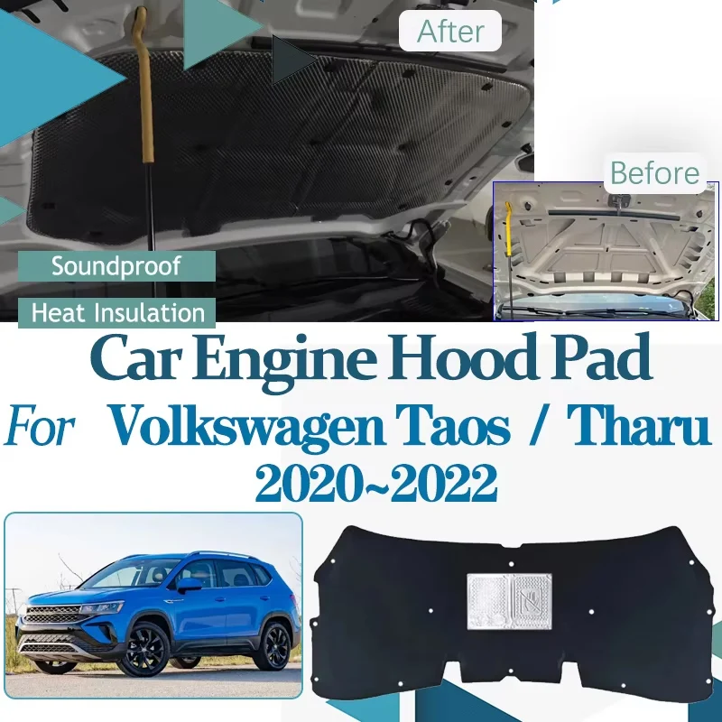 

for Volkswagen Taos 2022 Accessories VW Tharu 2020 2021 2022 Car Front Heat Insulation Cotton Fireproof Covers Car Accessories