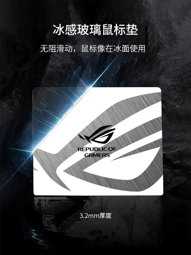 Glass Anime Mouse Pad Glass Mouse Pad Gaming Pad Smooth Frosted Surface Waterproof Desk Tempered Multiple 45x40 Size Optional