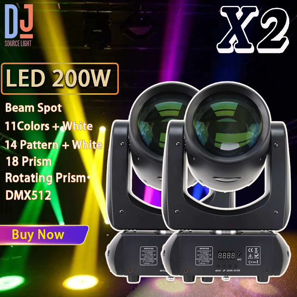 led moving head light beam spot dj stage lights 18 prism disco party club show lampada de efeitos de palco dmx512 200w pcs por lote 01