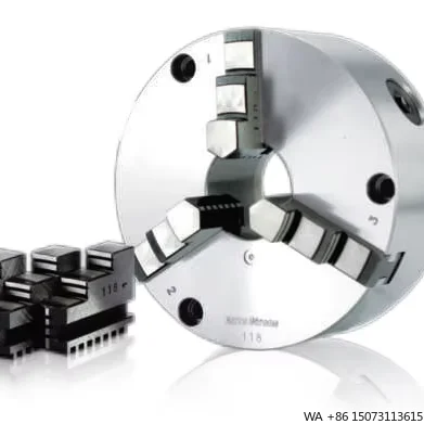 

3 Jaw Scroll Chuck with Plain Back Solid Jaws (Front and Back Mounted), for Lathes and Rotating Machine Tools