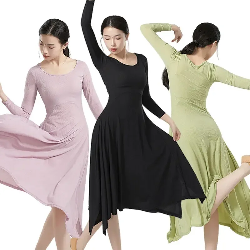 

Dance Dress New Classical Dance Modern Dance Dress Solid Color Practice Dress Competition Performamnce Clothing Supplies