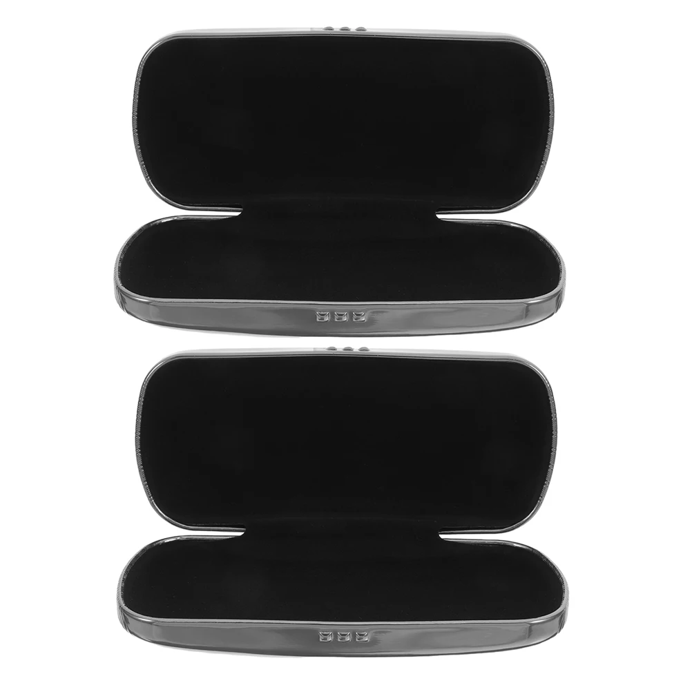 

2 Pcs Glasses Frame High-end Sunglasses Box Travel Case Aluminum Metal Eyeglass