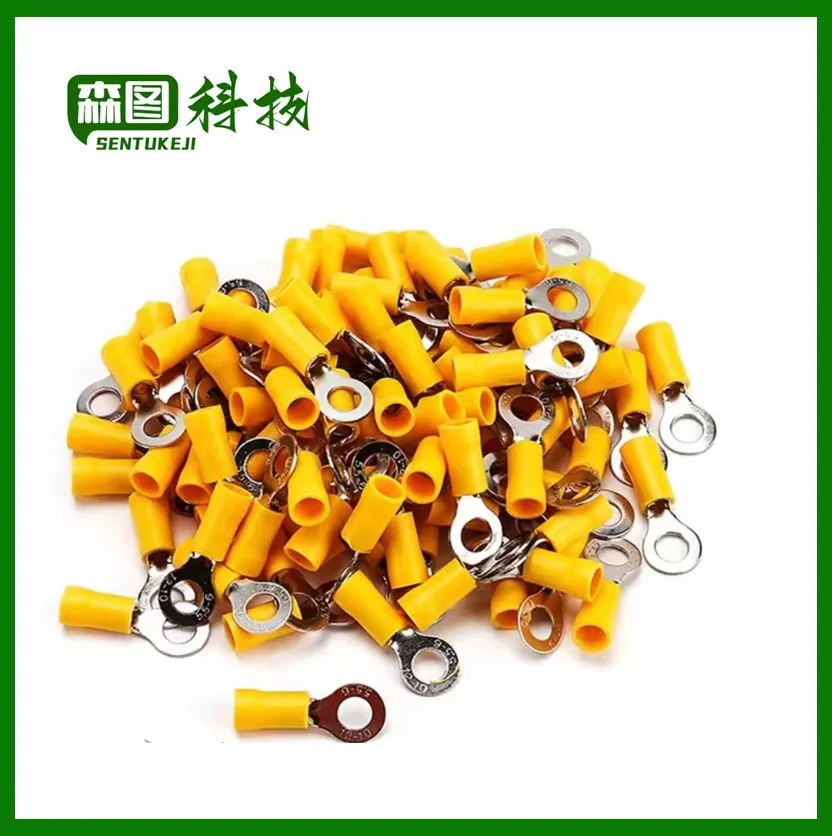 RV5.5-6 Gele Ring Geïsoleerde Terminal Kabel Crimp Terminal Pak 4-6mm2 Kabel Draad Connector 100 Stks/pak RV5-6 Rv