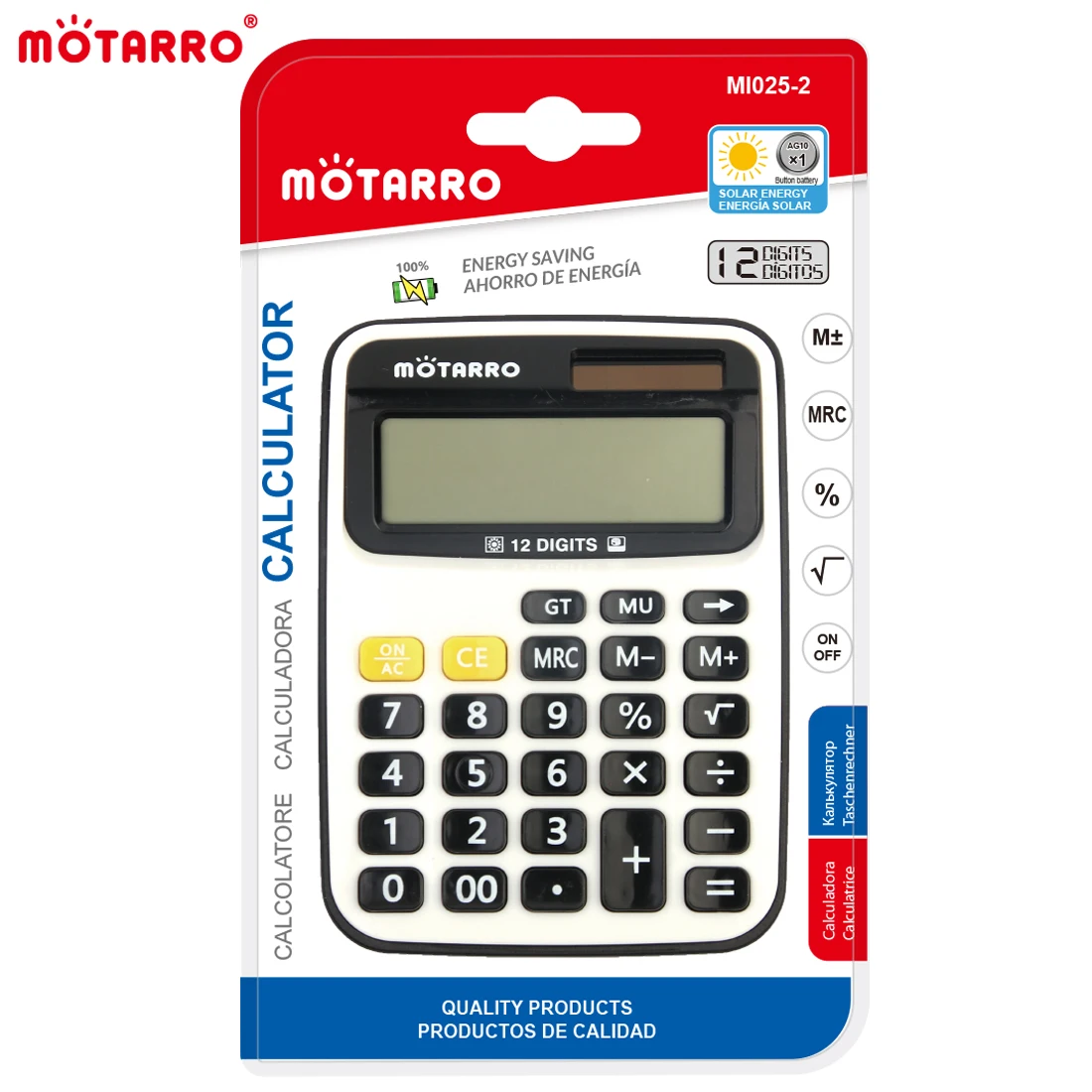 MOTARRO Solar Calculator Student Portable Big Screen Multifunctional Function Calculator Stationery School Office Supplies