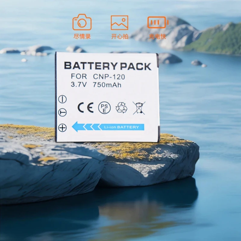 750mAH 3,7 V CNP-120 CNP 120 CNP120 batería de cámara para cámara Casio CNP120 TZ20 S200 S300 Z790 Z680 Z690 batería de cámara