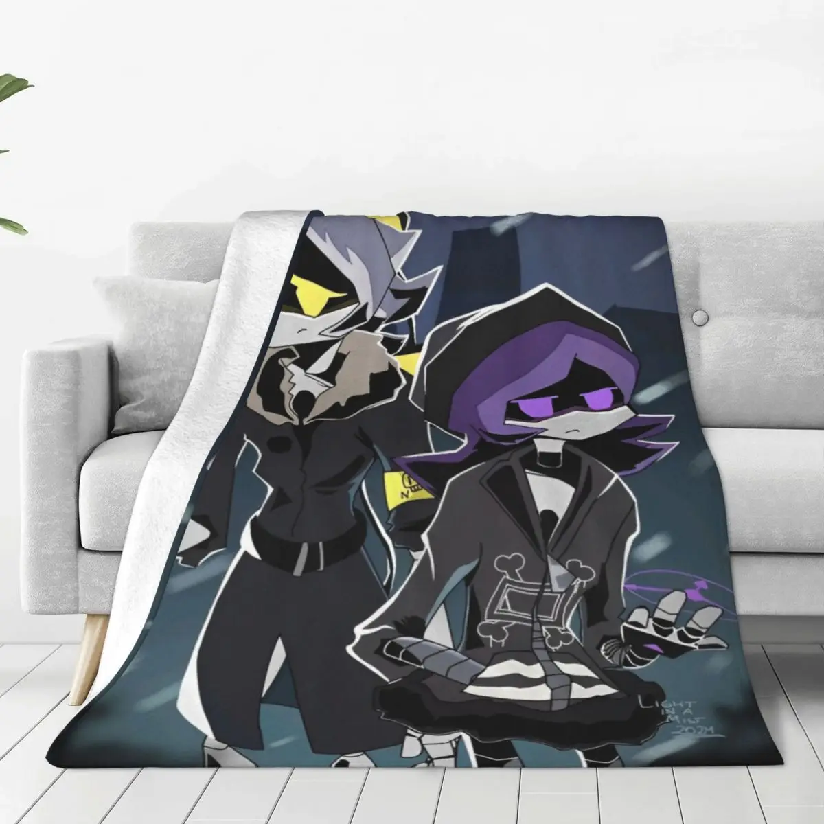 Robot Murder Drones V Uzi Blanket Super Soft Fluffy Plush Throw Blanket For Couch Bed Decorative Flannel Bedspread Bed Cover