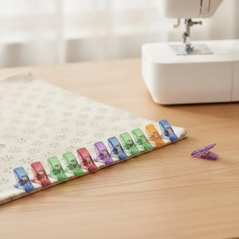 50 PCS Colorful Multipurpose Sewing Clips Set Plastic For Crocheting Knitting Clothing Paper Binding Assorted Pack