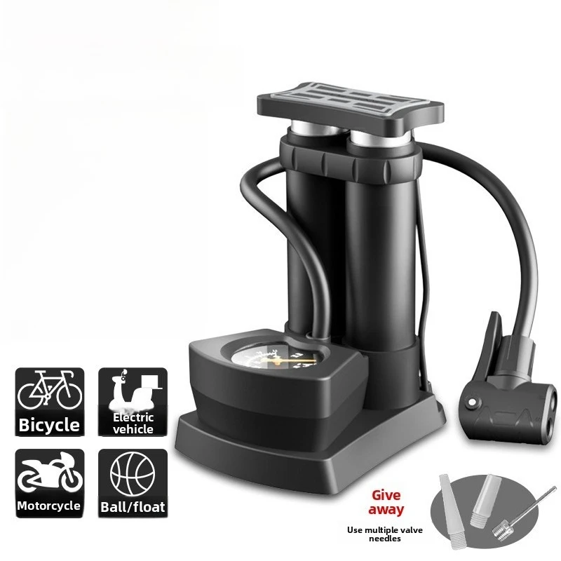 

Ножной насос, универсальный бытовой насос высокого давления, для накачивания велосипедов, шоссейных велосипедов, электровелосипедов, портативный, с трубкой для подкачки шин