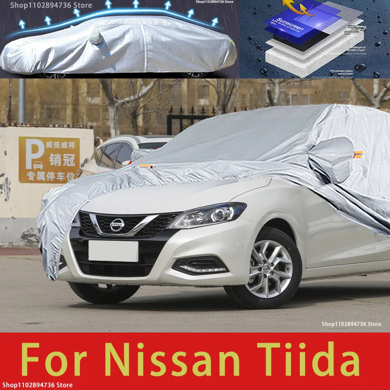 For Nissan Tiida Car protective cover, sun protection, cooling protection, car clothing, car paint protection auto