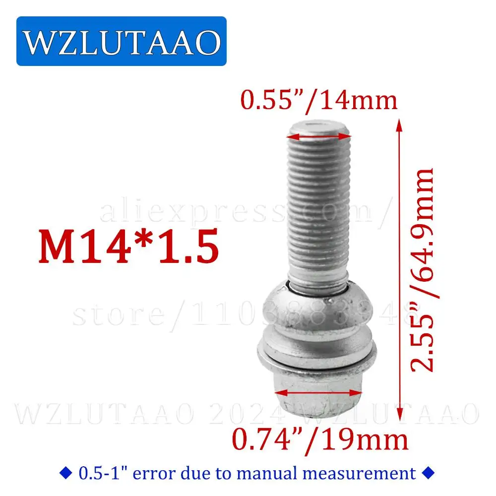 1/4/5/10pcs M14*1.5 Wheel Lug Bolt For Porsche Cayenne VW Touareg Audi Q7 WHT001693 7L0601139A 95536120300 WHT002529 WHT001694A