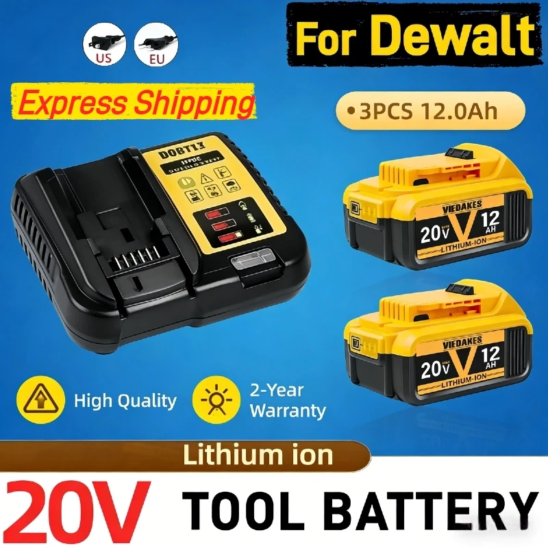 

Original for DeWalt 20V 6Ah 8Ah 12Ah MAX Li-ion Battery for DeWalt for Flexvolt Tool Batteries Replacement Batter.