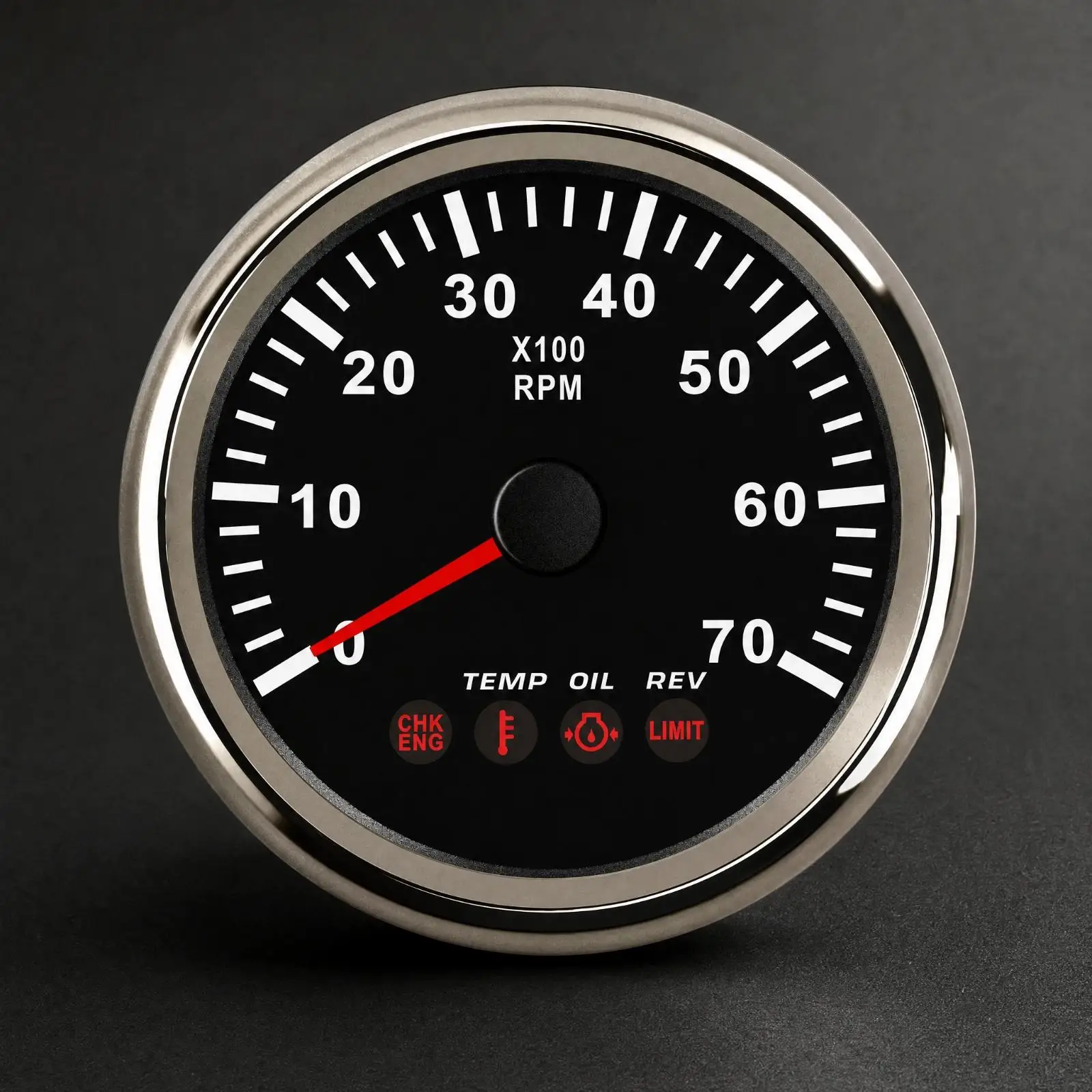 Engine Speed Tachometer Gauge with Oil Temperature Indicator for Generator Set Boat Construction Machinery Vehicle