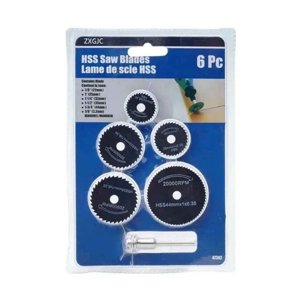 High-speed 6pcs Woodworking Metal Cutting Blade Electric Drill Circular Saw Blade Steel Electric Grinder Small Saw Blade Tool