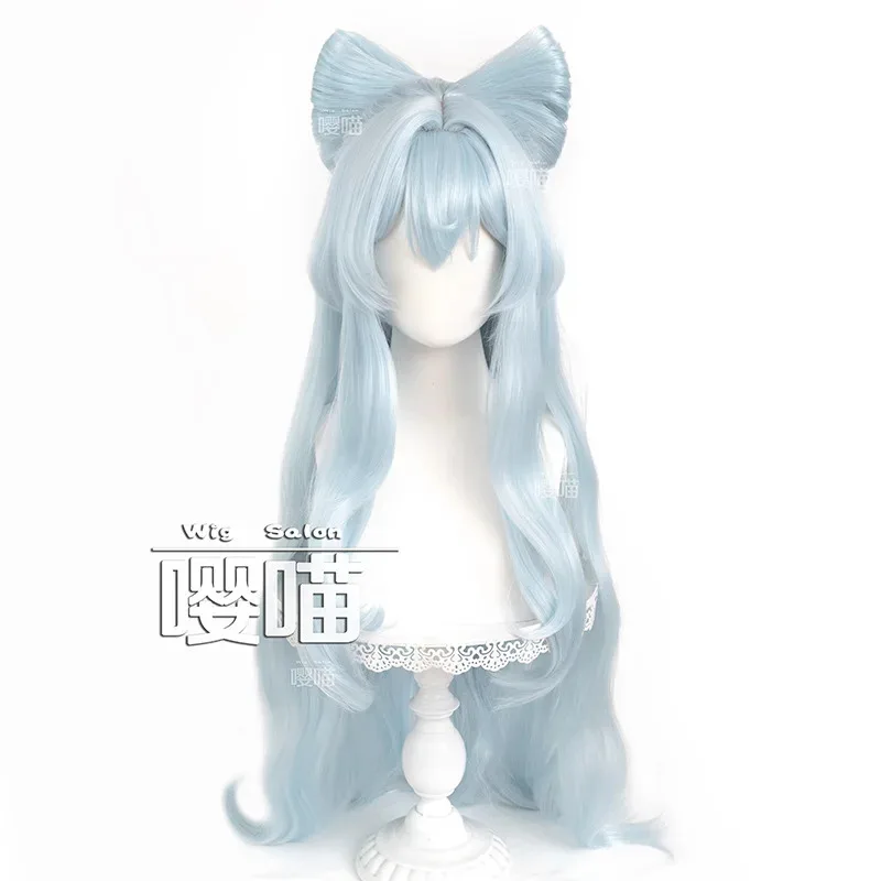 2025 aaa لعبة جينشين إمباكت يوميميميزوكي ميزوكي طويل أزرق مقاوم للحرارة شعر مستعار اصطناعي أنيمي شعر مستعار تأثيري s هالوين P