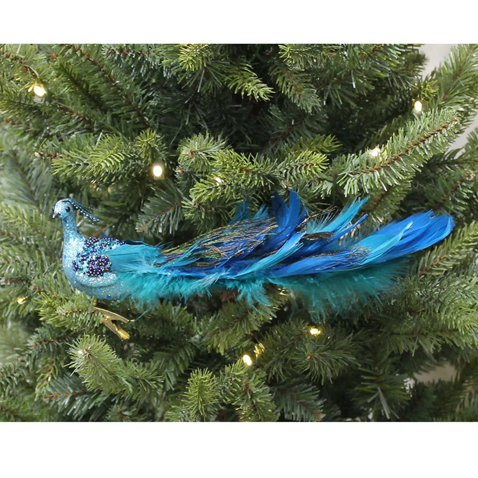 

Блестящая синяя фигурка павлина на прищепке, искусственная птица, подвесное украшение для рождественской елки, для декора свадеб и вечеринок своими руками