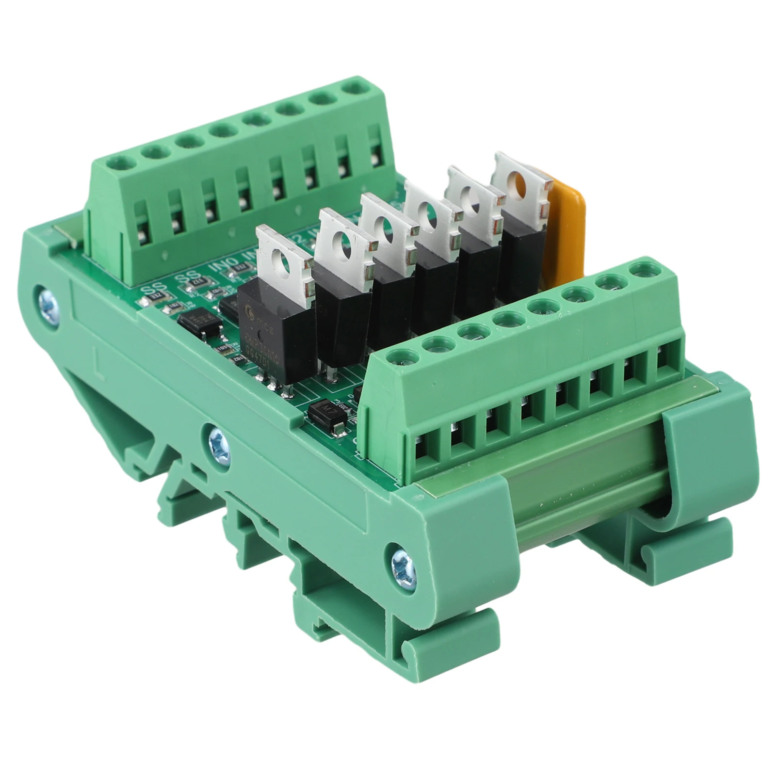 5A NPN Output Control Module High Current Drive NPN Output Module 49*89*50mm 6-Channel PLC Board 12 24VDC Compatibility