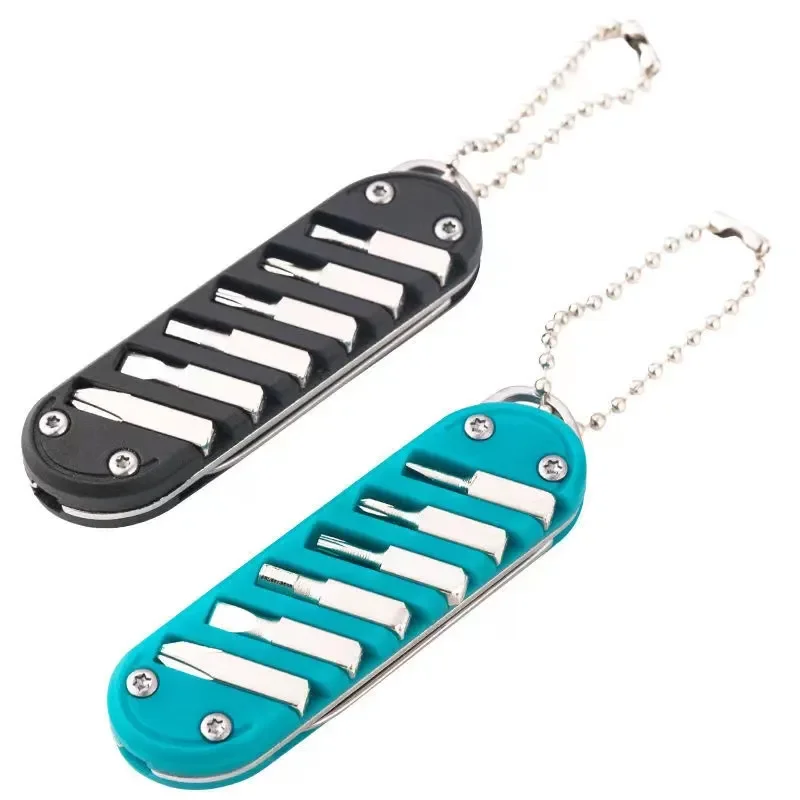 Multifunctional Screwdriver Glass Fibre Folding Pocket Knife Screw Combination Tool Portable Keychain Knife 420 Stainless Steel