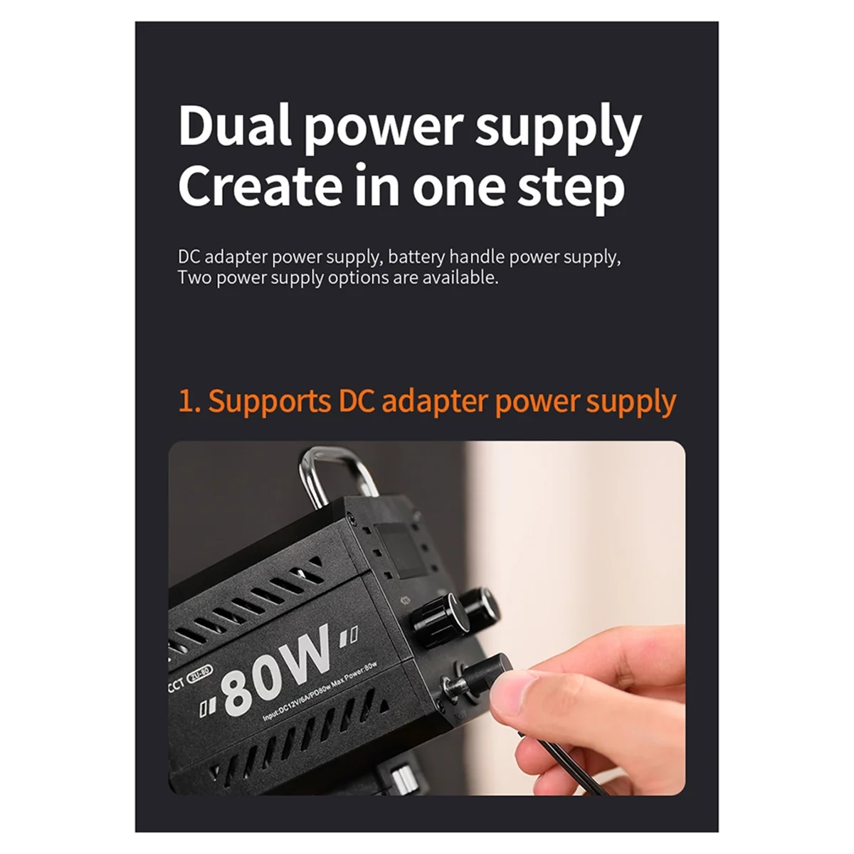 ملء Light80W COB فيديو عكس الضوء ضوء 2500-6500K ضوء LED للتصوير الفوتوغرافي لفيلم استوديو الصور