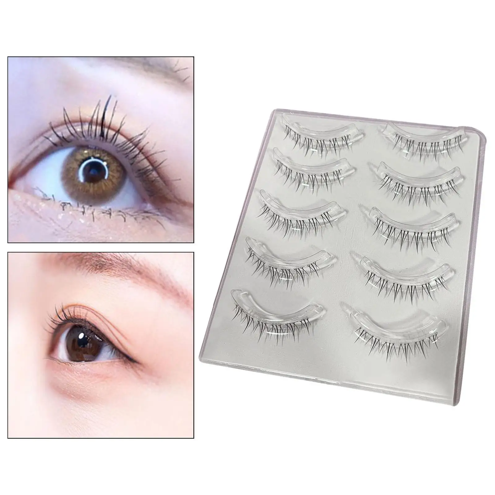 Cluster Lashes 3D Effect Bottom Lashes Halloween Lashes Long DIY Cosplay Lightweight for Valentines Daily Woman Girls