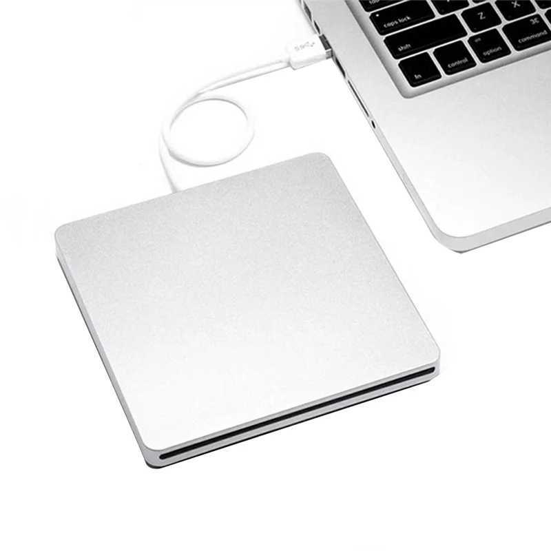 External DVD Drive USB 2.0 Portable CD DVD +/-RW Drive DVD Burner for Laptop Pro Air Windows 7/8/10 Silver