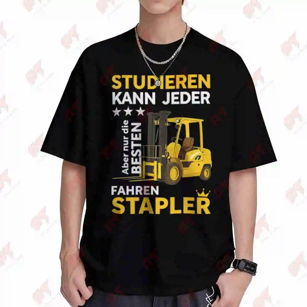 Forklift Operator Everyone Can Study But Only The Best Drive Short Sleeve Tee 100% Cotton T-Shirt
