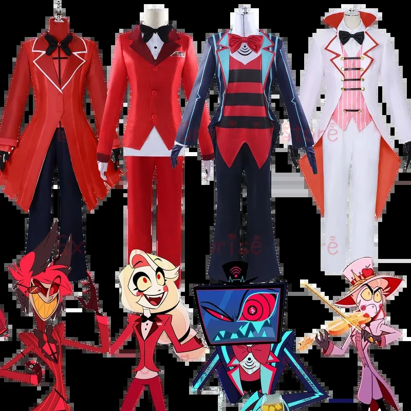 Alastor Charlie Morningstar Cosplay costume Hazbin Cosplay Hotel Lucifer Vox Cosplay Costume Full Set Uniform Outfits