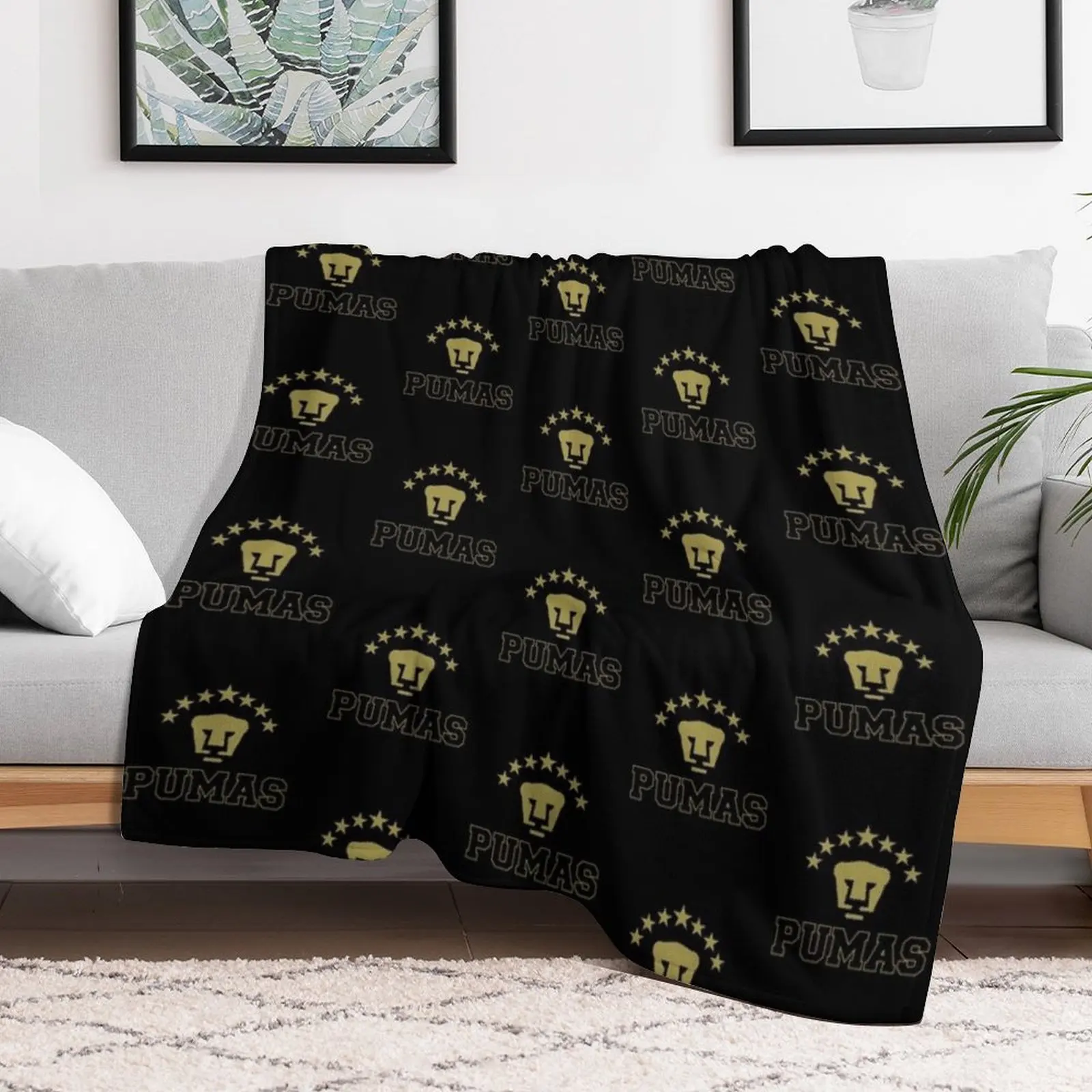 Pumas Unam - Mexican Soccer Team Family Gifts Throw Blanket blankets ands Cute Plaid Stuffeds Blankets