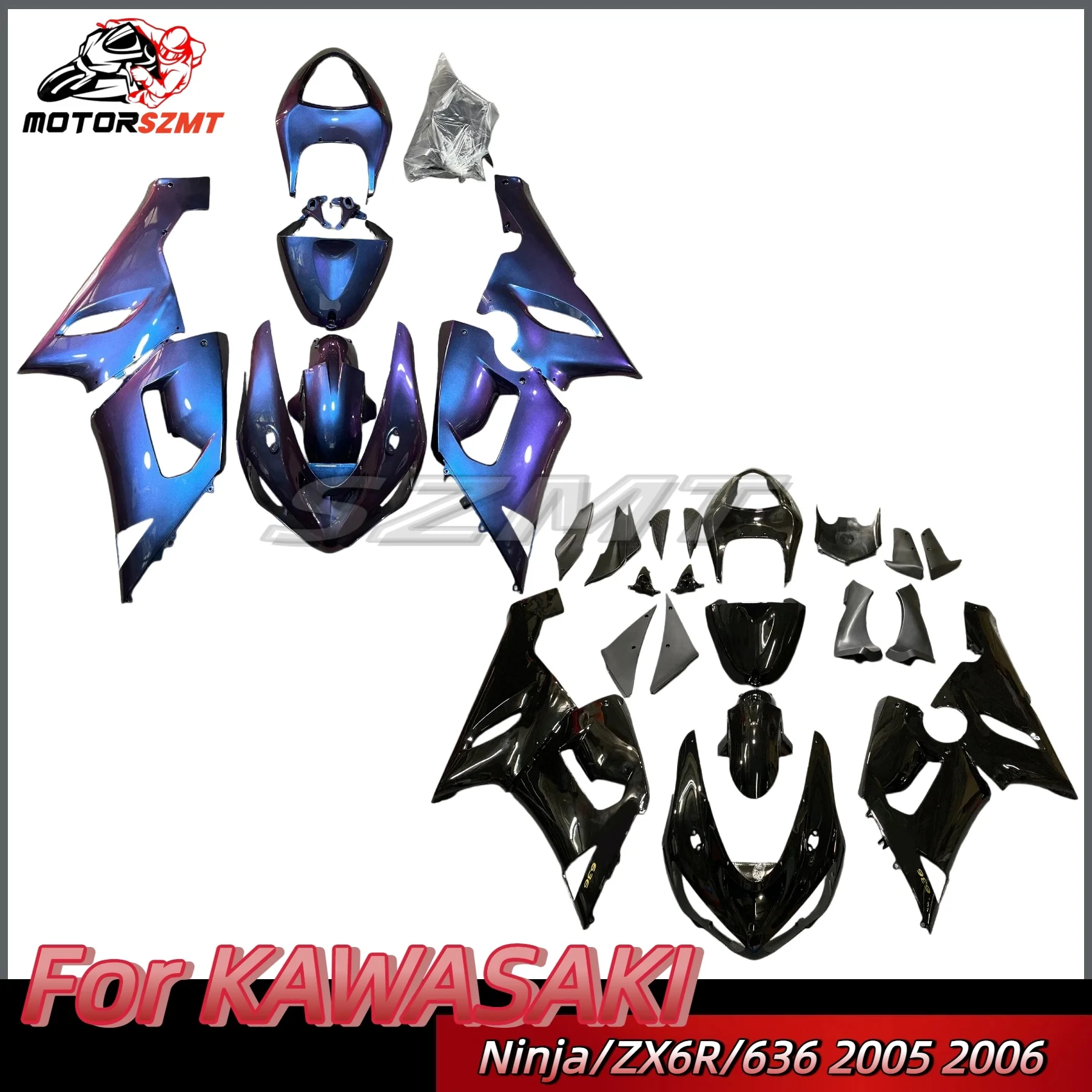 

The NEW ABS Molding Fairing for Kawasaki ZX6R 636 2005 2006 new Green Gloss Fairings Kit Ninja ZX 6R 05 06 Bodyframe Protective