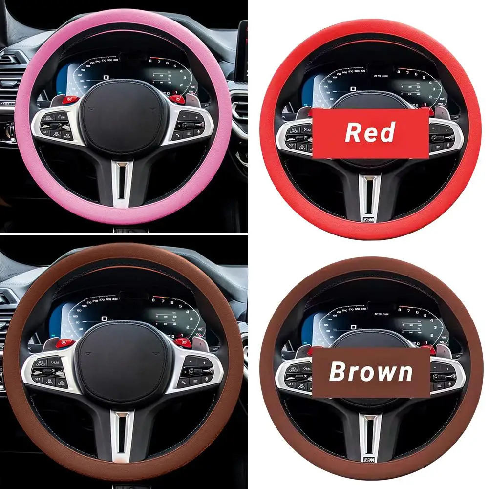 

Универсальный автомобильный чехол на руль, эластичные перчатки, силиконовые противоскользящие автомобильные мягкие аксессуары «сделай сам», разноцветные украшения, текстура B0Q8