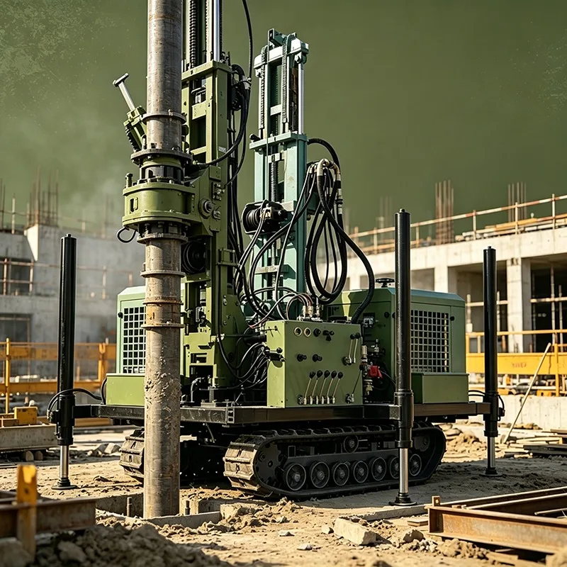 Crawler Type Pneumatic Water Well Drilling Rig 200m Mobile Air Boring Machine For Temporary Work Camp Sanitation Services