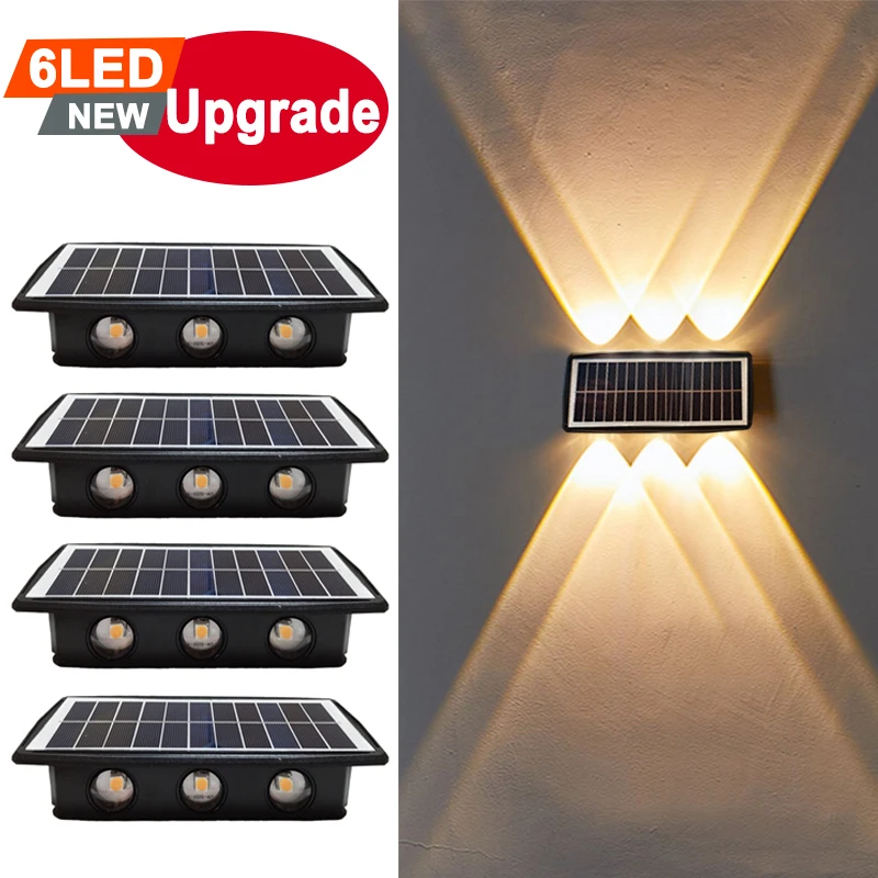 2022 NEW Upgrade Solar Wall Lights LED Outdoor Garden Decoration Solar Power Wall Lamp For Patio Fence Yard Villa