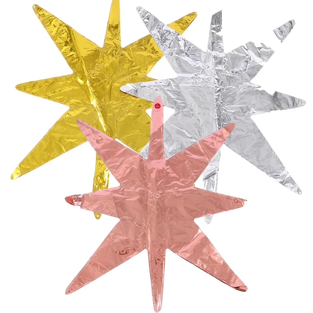 4pcs 22inch Star Balloons Red Black Gold Silver Explosion Star Foil Balloon Christmas New Year Birthday Party Decorations Globos - Image 6
