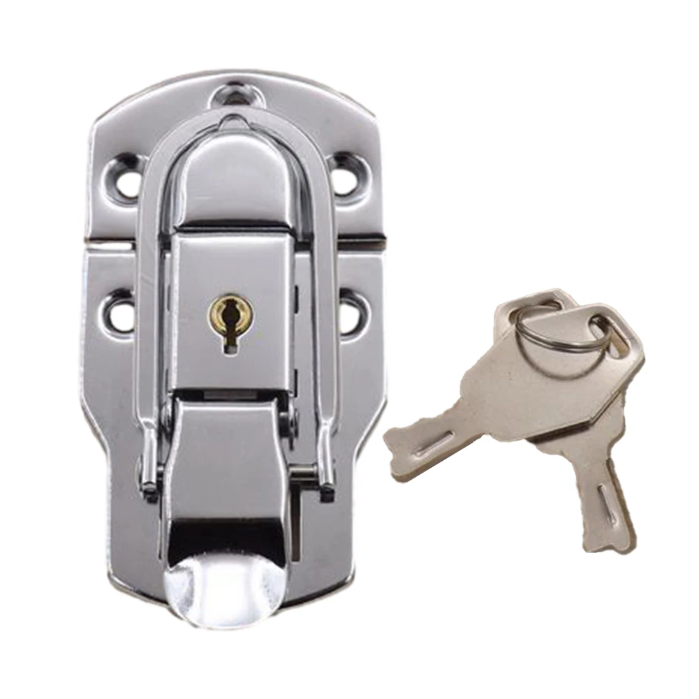 Drawer Locks Latch Hasp Lock Boxes Cabinets Buckle Lock Latch Hasp Metal Toggle Secure Locking System Brand New