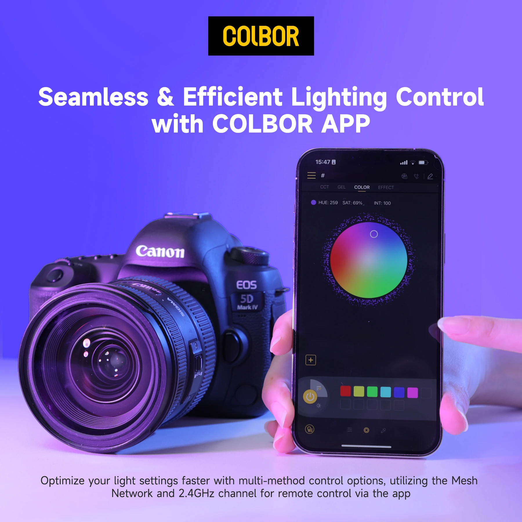 Colbor Wonder W100 RGB 100W LED Video Light Photography Fill Light with Softbox Battery Handle Outdoor Shoot Photos Studio Video