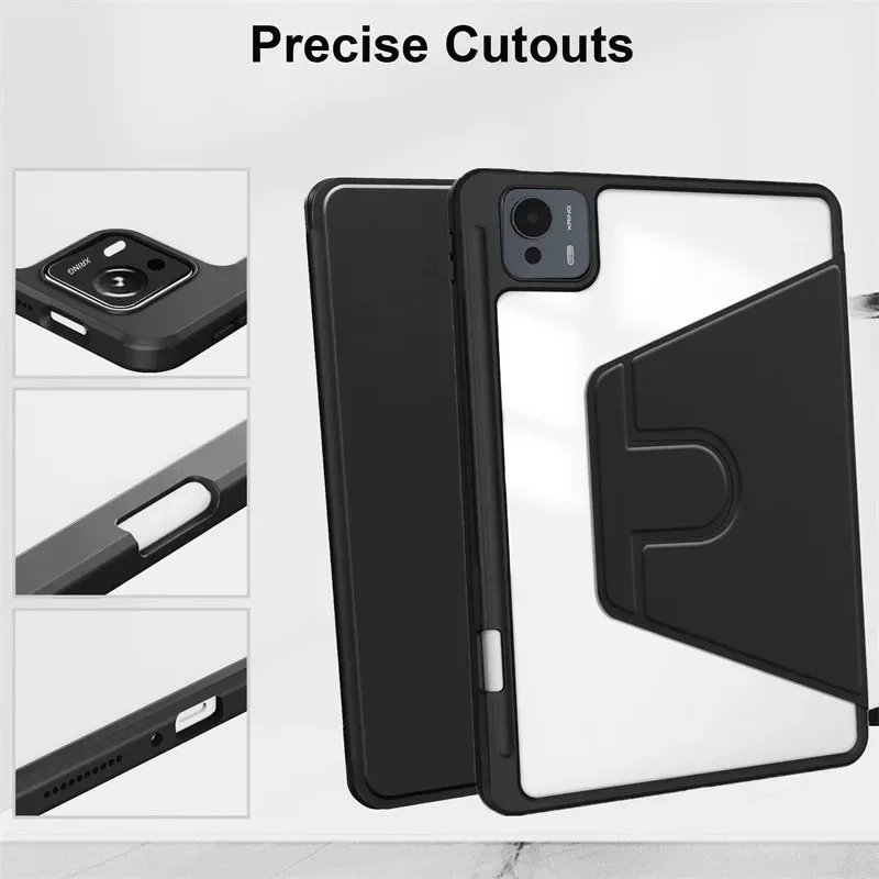 

360 Rotating Acrylic Clear Hard Stand Case for Xiaomi Pad 7 Ultra 14 5 6 S 7 Pro 12.4 Redmi Poco K Pad 8.8" 2 11" Pro 12.1" 2025