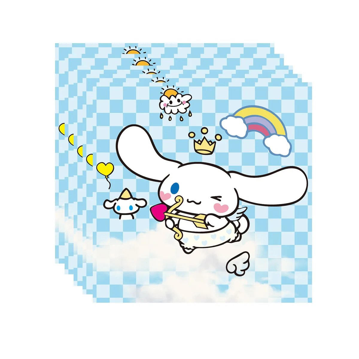 مجموعة أدوات المائدة القابل للتصرف من سينامورول، لوازم حفلات أعياد الميلاد، سكين، لوحة شوكة، مناشف ورقية، زينة احتفالية زرقاء #3