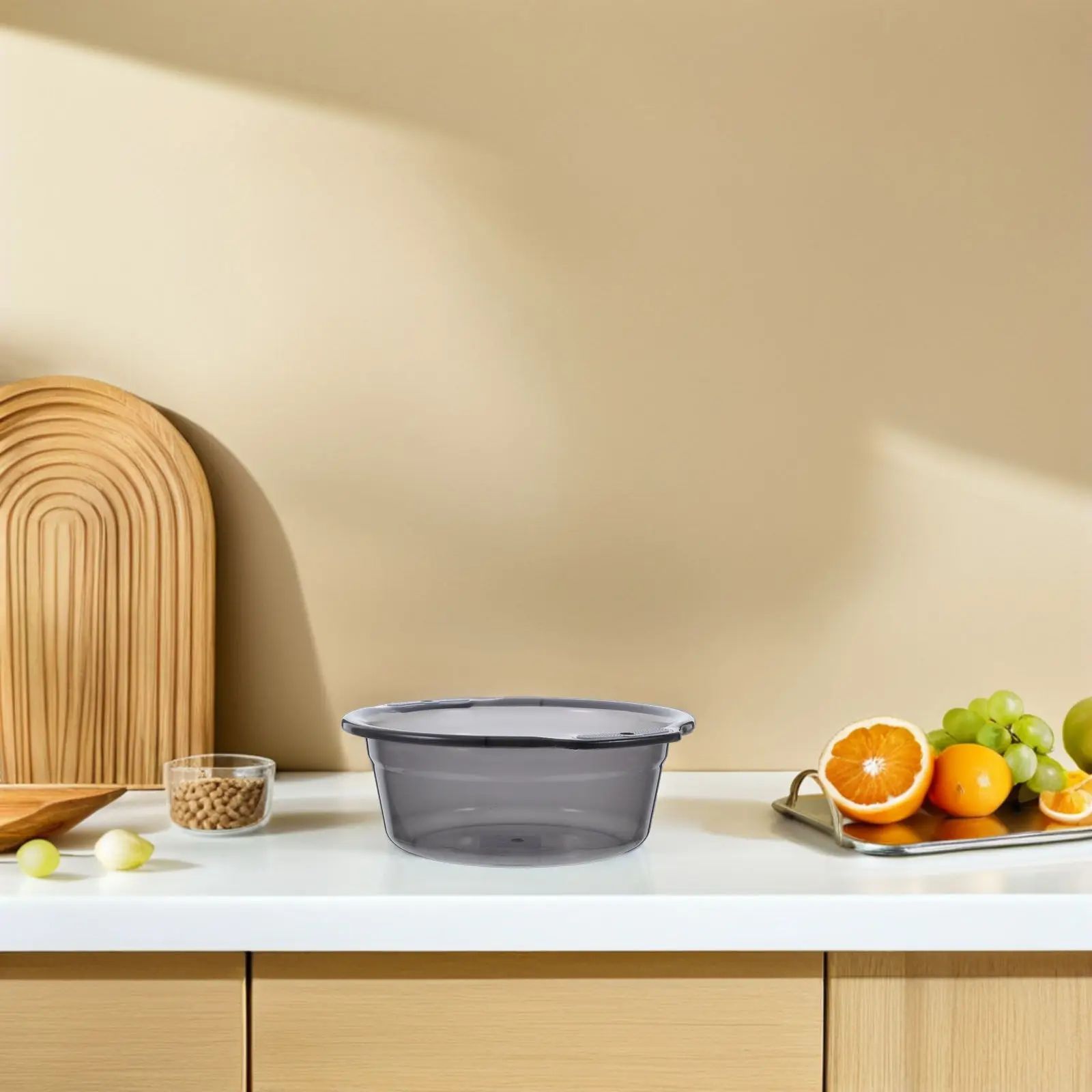 Large Capacity Portable Wash Basin for Home Dorm Travel Use Face Washing Laundry Shampoo Foot Soak Dish Noodle Rice Bottle