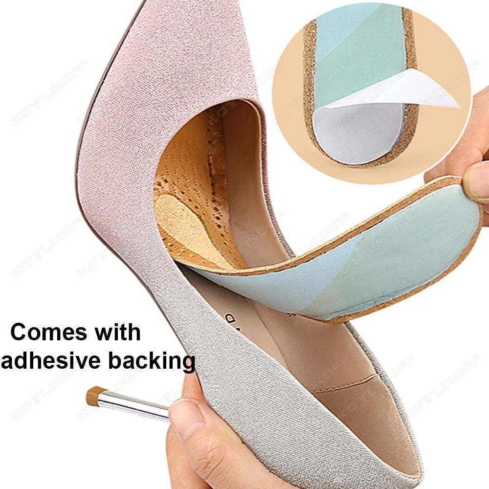 Women Sandal Insoles Leather Latex Antislip Soft Bottom Breathable Deodorzation High Heel Insoles Shoes Sole Stickers Pad