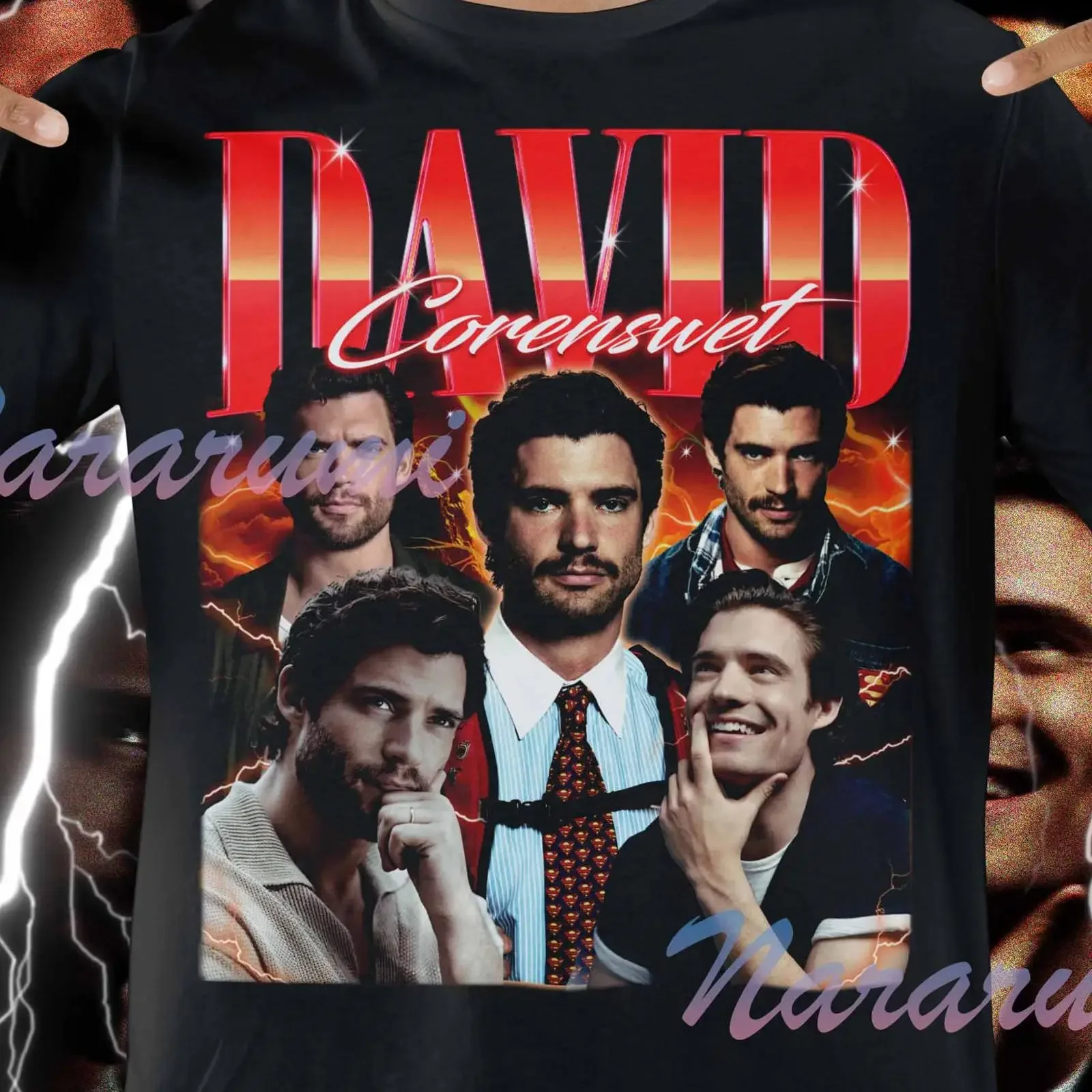 90s Vintage David Corenswet T Shirt Retro Actor Homage Casual Movie Fans  vintage Washed Comfortable Stylish graphic Slightly