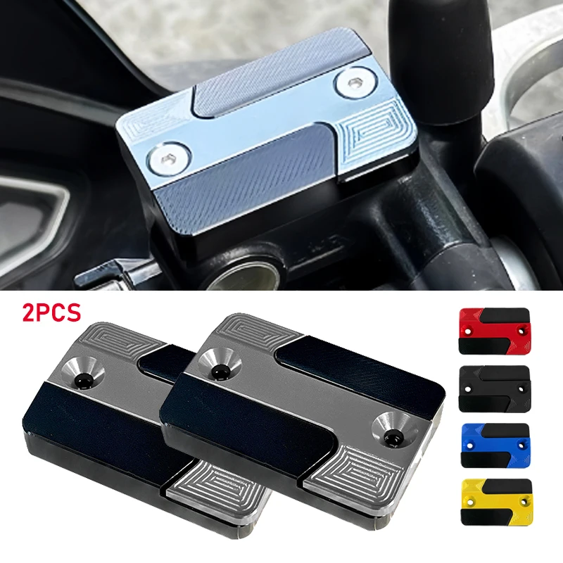 2PCS Motorcycle Accessories For HONDA TRANSALP700 TRANSALP 650 700 XLV transalp Front Brake Reservoir Fluid Tank Oil Cup Cover