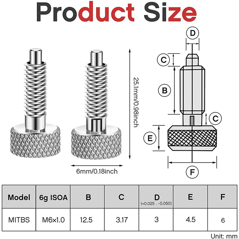AT29-8Pcs Handle Quick Release Pins,Quick Release Lock Pin, Retractable Spring Plunger, M6 Lockout Kit For Rolling Tool Box