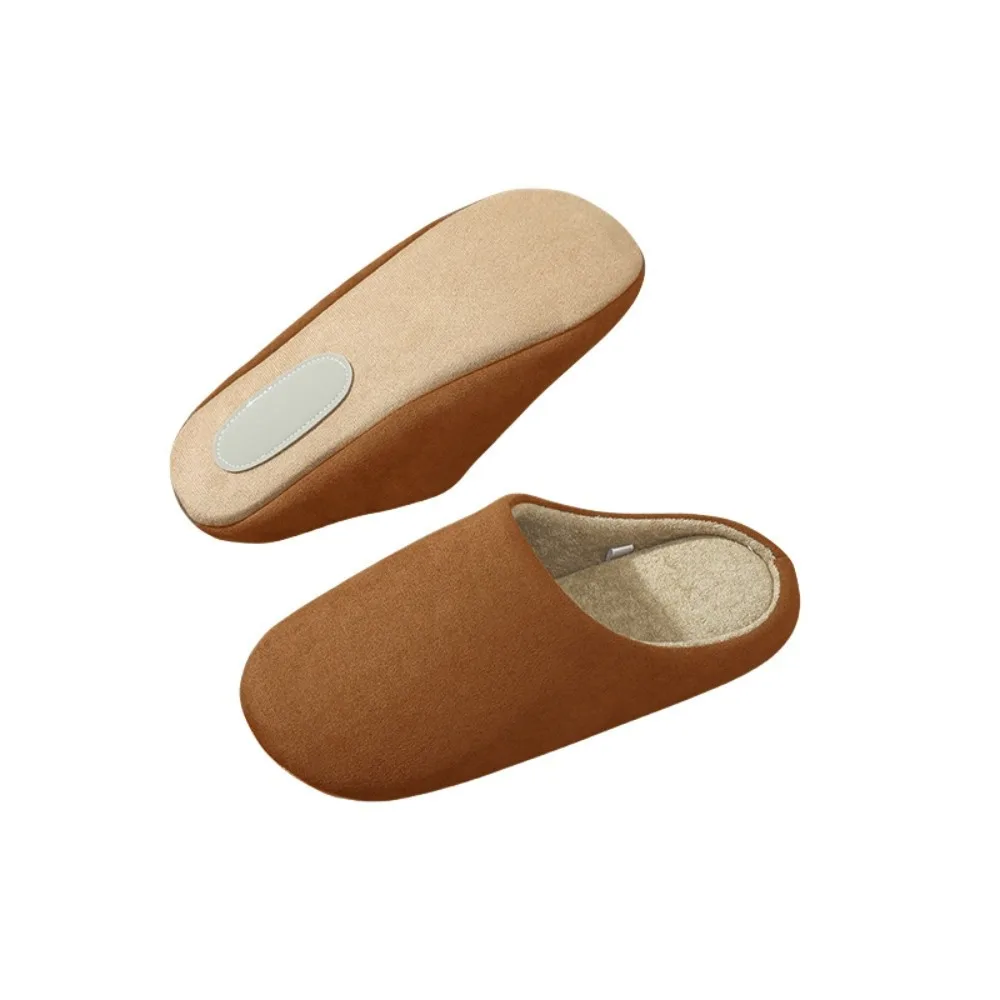 

Fashion Casual Suede Nap Slippers Soft Sole Anti-slip Closed-toe slippers Flats Simple Silent Slippers Home