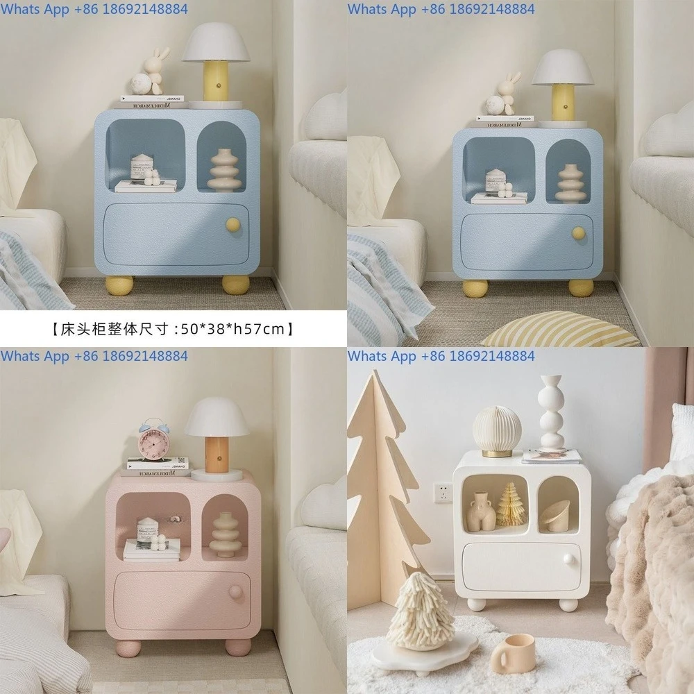 

Colorful Minimalist Modern Nightstand for Small Bedroom Storage Cabinet Ins Style