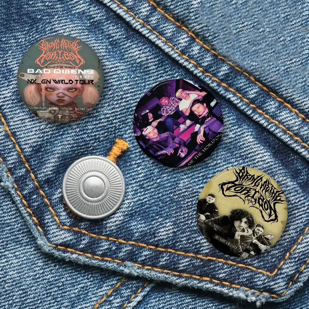 روك باند B-Bring Me The H-Horizon صفيح لينة زر دبوس بروش شارة معدنية مخصصة مجوهرات اكسسوارات قبعة حقيبة التلبيب