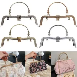 20.5cm Handbag Hardware Accessories Metal Wallet Box Lock Bag Handle Custom New Purse Frames Kiss Clasp Bag accessories
