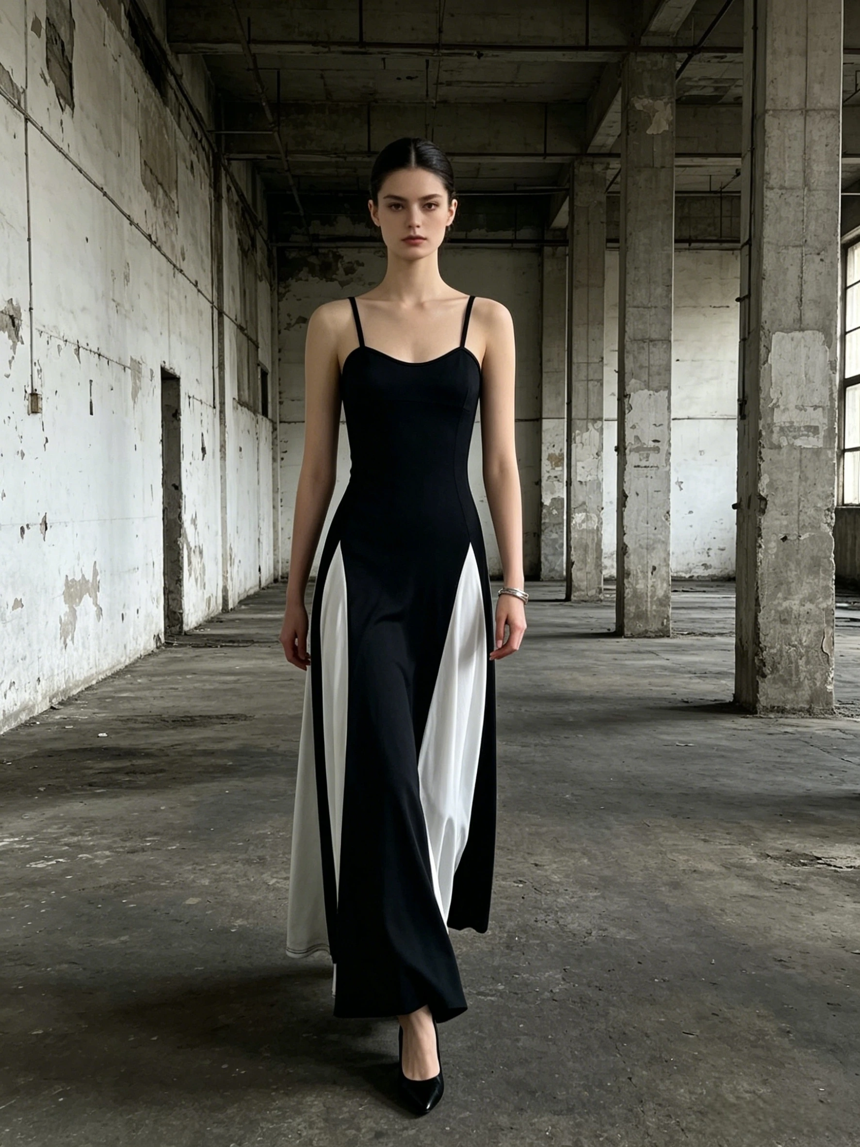 Women's High-Quality Fashion French Vintage Colorblock Dress, Elegant Long Dress with Pockets, Perfect for Parties and Vacations