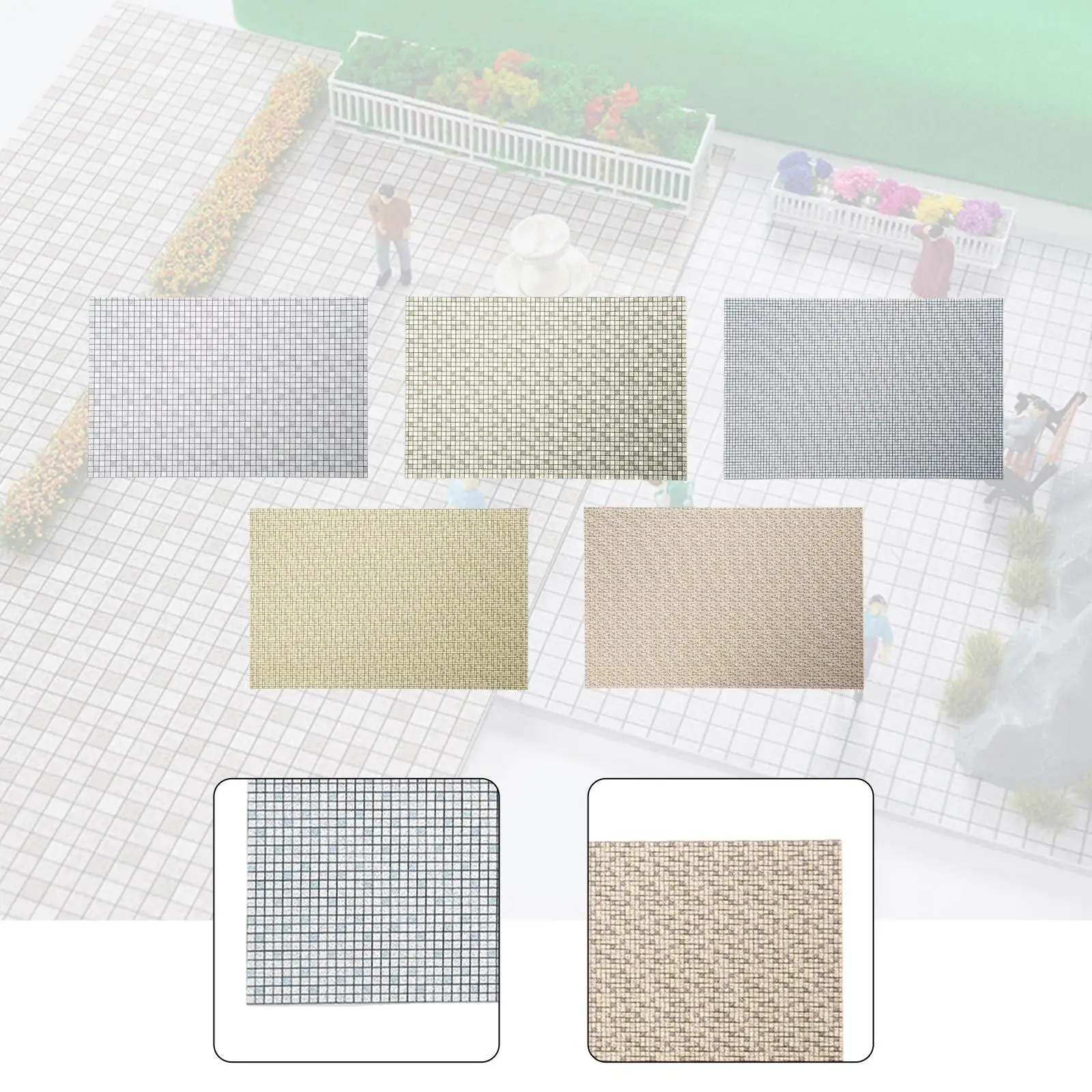 Mini plancher pour maison de poupée décoratif réaliste créatif carrelage Mini planche de sol pour bricolage échelle modèle bâtiment paysage disposition